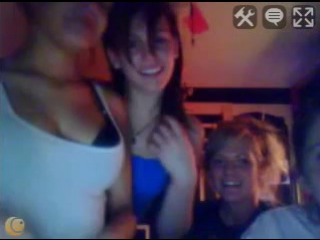 several girls staged a web stickam boob show