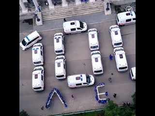 flash mob in honor of the 100th anniversary of the ambulance